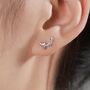 Sterling Silver Tiny Baroque Swirl Stud Earrings, thumbnail 5 of 11