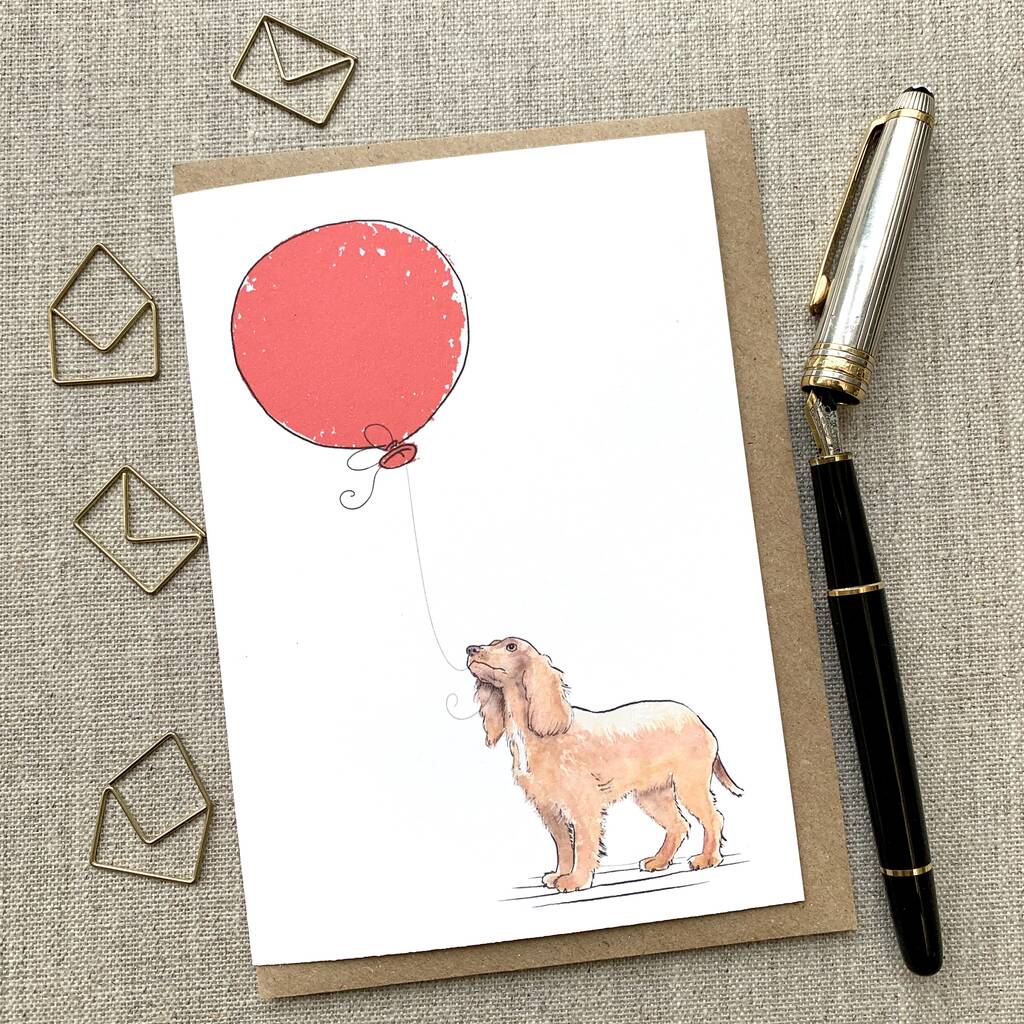 Personalised Working Cocker Spaniel Birthday Card, 1 of 9
