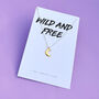 Wild And Free Gold Moon Pendant Necklace, thumbnail 1 of 3