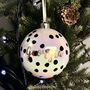 Personalised Black And White Spot Bauble, thumbnail 1 of 2