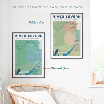 Personalised River Severn Art Print Map, 7 of 10