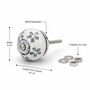Round Shaped Misty Bloom Ceramic Drawer Knob, thumbnail 9 of 9