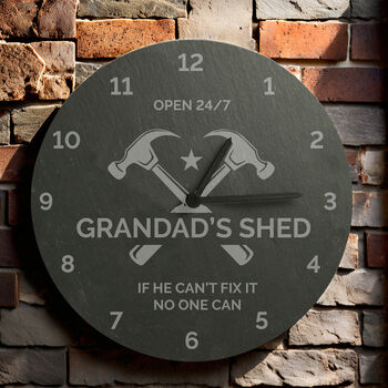 Personalised Tools Slate Clock, 2 of 3