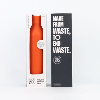 Circular And Co 750ml Stainless Steel Water Bottle Sunrise Orange, 2 of 7