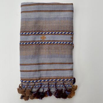 Cotton Scarf Hand Woven And Embellished, 6 of 8