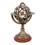 22cm Bronze Armillary Sphere With Wooden Base, thumbnail 9 of 9