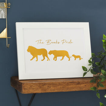 Personalised Lion Family Foil Print, 2 of 5