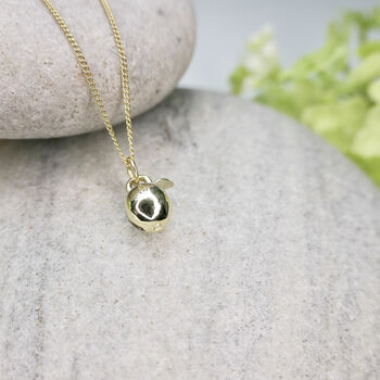 14ct Gold Apple Necklace, 2 of 4
