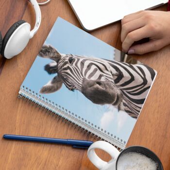 A5 Spiral Notebook Featuring Cute Zebra, 2 of 2