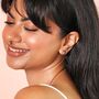 Pearl Reindeer Stud Earrings In Gold, thumbnail 2 of 4