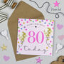 Balloon Brights 80th Birthday Card Pink, thumbnail 1 of 2