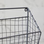 Charcoal Grey Kitchen Wall Storage Baskets, thumbnail 3 of 4