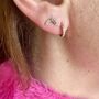 Rainbow Crystal Stud Earrings, thumbnail 2 of 3