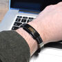Personalised Black Bracelet With Faux Leather Strap, thumbnail 3 of 3