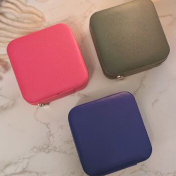 Stocking Filler Portable Jewellery Box Christmas Green, 5 of 8