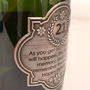 Personalised Champagne Classic Birthday Pewter Label, thumbnail 3 of 8