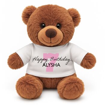 Personalised Kid's Football Shirt Teddy Bear, 2 of 4
