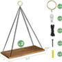 Floating Hanging Wood Shelves Set Of Two, thumbnail 3 of 4