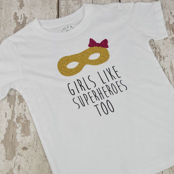 'Girls Like Superheroes Too' T Shirt, 2 of 6