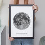 Personalised Black And White Moon Art Print, thumbnail 8 of 8