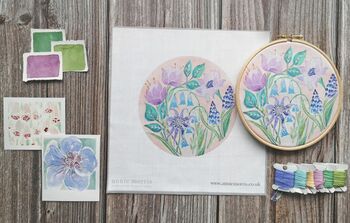 Bluebells Floral Embroidery Pattern, 7 of 9