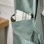 Personalised Forest Green Cotton Apron, thumbnail 4 of 8