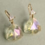 Champagne Yellow Art Deco Bridal Earrings, thumbnail 1 of 6