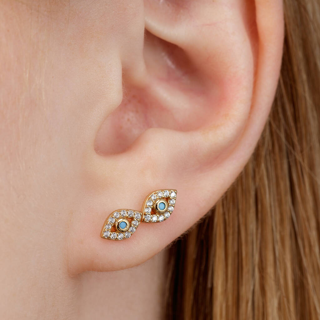 Evil Eye Stud Earrings, 1 of 7