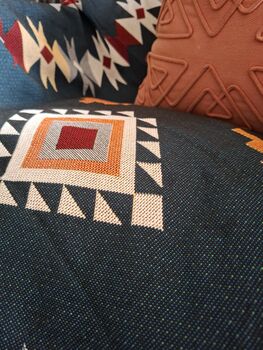Navy Blue Aztec Blanket And Furniture Throw, 2 of 11