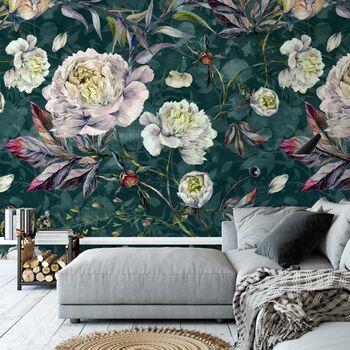 Peonies And Foliage Wallpaper, 4 of 4