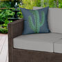 Cactus Blue Water Resistant Garden Outdoor Cushion, thumbnail 1 of 3