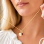 Personalised Gold Mini Initial And Birthstone Necklace, thumbnail 1 of 10