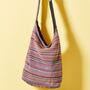 Handmade Rainbow Stripe Shoulder Bag Boho Hippie, thumbnail 1 of 3