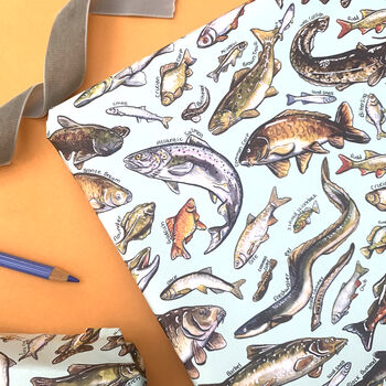 Freshwater Fish Species Wrapping Paper Set, 6 of 12