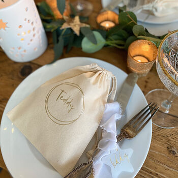 Personalised Table Setting Christmas Gift Bag, 3 of 12