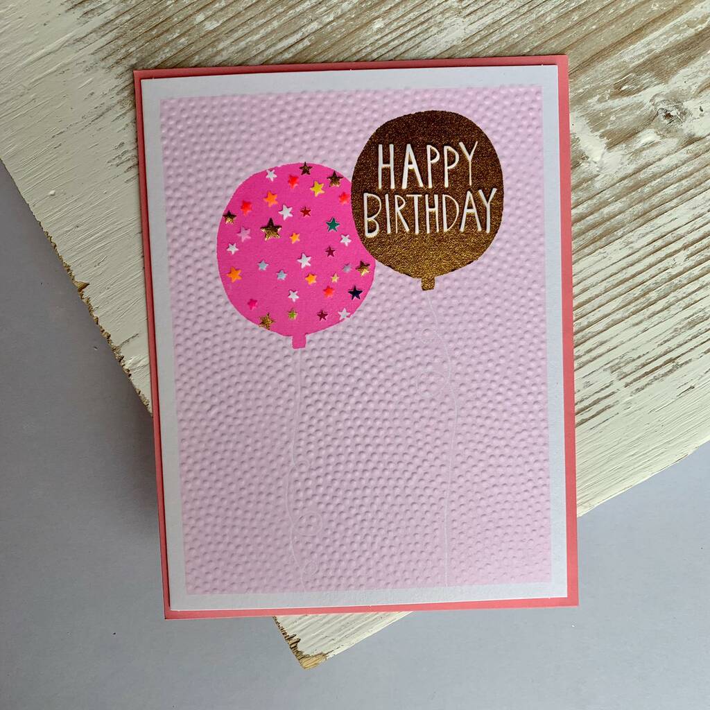 Pink Balloon Birthday Card By Nest Gifts | notonthehighstreet.com