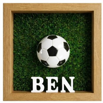 Personalised 3D , Astro Football Frame, 2 of 3