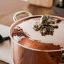 Hammered Copper Casserole Dish – Solid Copper Cookware With Brass Lid, thumbnail 6 of 6