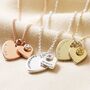 Personalised Double Heart And Birthstone Charm Necklace, thumbnail 2 of 12
