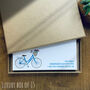 Coloured Vintage Bicycle Personalised Note Cards, thumbnail 3 of 7