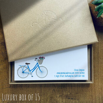 Coloured Vintage Bicycle Personalised Note Cards, 3 of 7