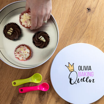 Personalised Baking Queen Cake Tin, 2 of 3