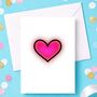 Pink Glowing Love Heart Valentine's Card, thumbnail 2 of 6