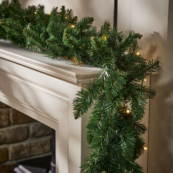 Luxury Pre Lit Wreath And Garland Collection, 4 of 7