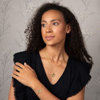 Gold Plated Floral Layered Necklace, 2 of 4