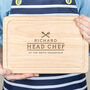 Personalised Family Chef Chopping Board For Him, thumbnail 1 of 4