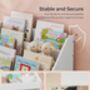 Kids Bookshelf Toy Organiser Storage Box With Wheels, thumbnail 7 of 12