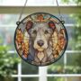 Scottish Deerhound Stained Glass Effect Suncatcher, thumbnail 5 of 5