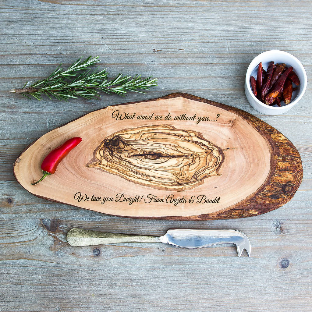 Personalised Rustic Olive Wood Chopping Board By The Rustic Dish 