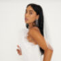 Luxury Silky White Feather Slip Dress, thumbnail 6 of 7